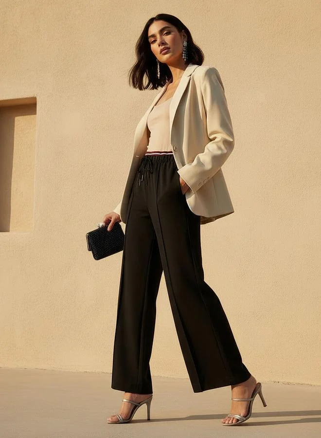 Splash FAV Regular Fit Twill Blazer with Button Closure