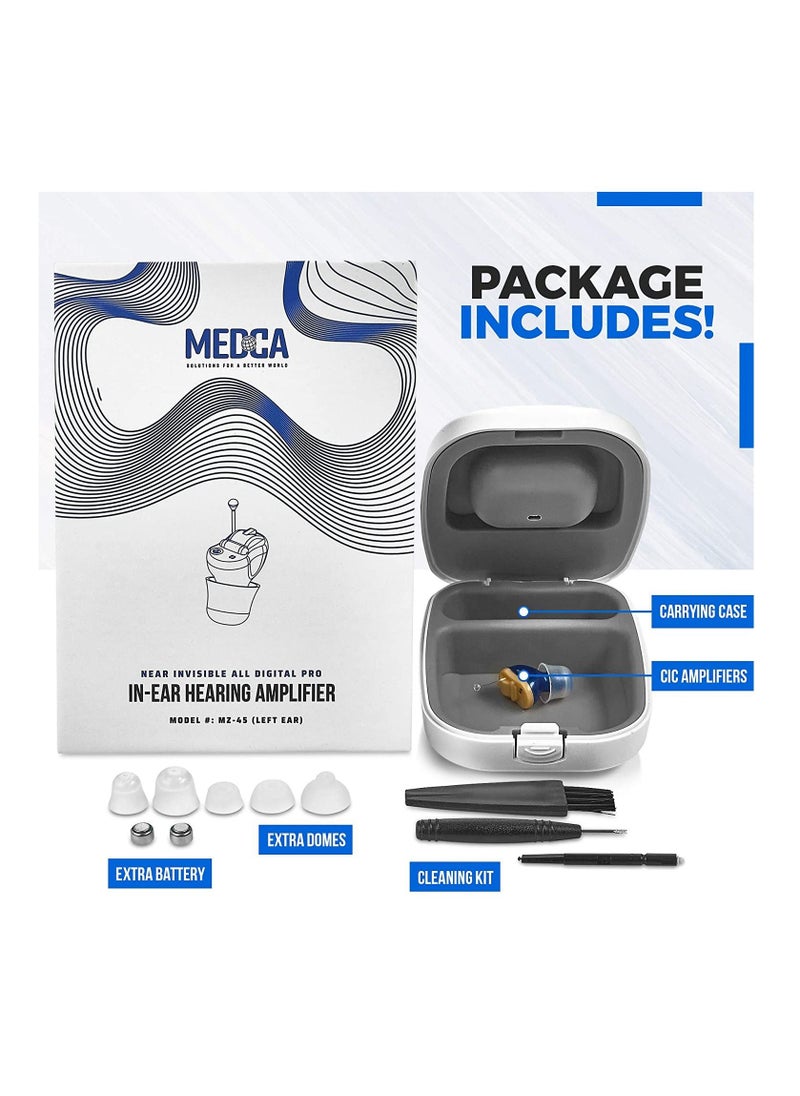 Generic Premium Digital Hearing Amplifier - Invisible in Canal (CIC) in-Ear Mini Sound Enhancer, Near-Invisible, Noise Cancelling, Personal Sound Hearing Amplifier - Left Ear, Blue  - Image 5