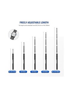 NEEWER Upgraded Microphone Boom Pole, 9.8ft/300cm Telescopic Carbon Fiber Mic Boom Arm with 5 Sections, 1/4” 3/8” 5/8” Screw Adapters, Cable Straps, Shoulder Strap & Storage Bag, MS-300C - pzsku/ZCD2DA2F1E9A95944BAEAZ/45/_/1733403259/714406b9-a8a2-4fee-9048-6a67cda79a76