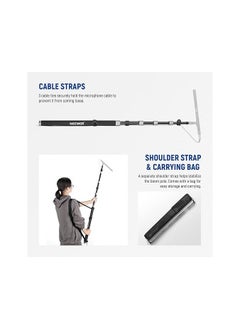 NEEWER Upgraded Microphone Boom Pole, 9.8ft/300cm Telescopic Carbon Fiber Mic Boom Arm with 5 Sections, 1/4” 3/8” 5/8” Screw Adapters, Cable Straps, Shoulder Strap & Storage Bag, MS-300C - pzsku/ZCD2DA2F1E9A95944BAEAZ/45/_/1733403280/5f7a2aca-90ed-414b-b052-0e7a9ce12e15