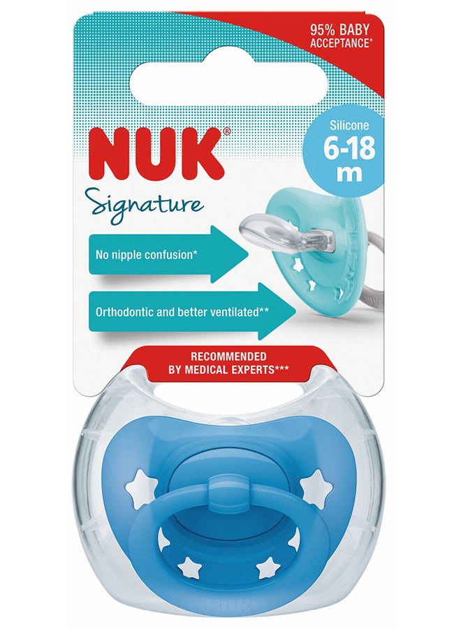 NUK Pacifier Signature 6 18M 1Pc (Blue)