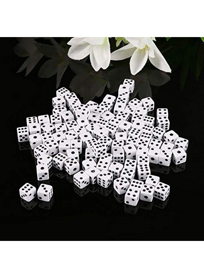 KRISMYA 100Pcs 8mm White Dice,Adult Game Dice for Teaching Math,Activity,Casino Theme,Party Favors,Toy Gifts,Magic Tricks Prop - Image 2