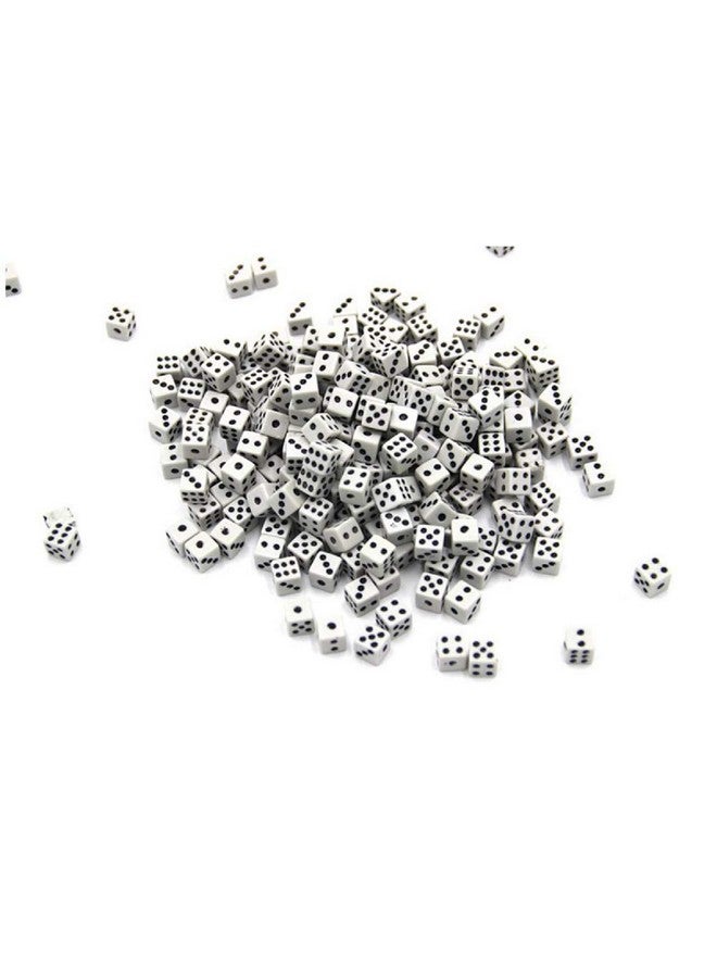 KRISMYA 100Pcs 8mm White Dice,Adult Game Dice for Teaching Math,Activity,Casino Theme,Party Favors,Toy Gifts,Magic Tricks Prop - Image 1