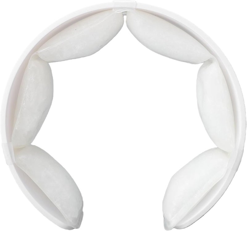 Yechiry Cooling Neck Ring, Cold Gel Neck Wrap, Reusable Wearable Ice Pack, Personal Body Cooling Tube with Instant Temperature Relief & Ergonomic for Summer Heat Outdoor Sports (White) - Image 1