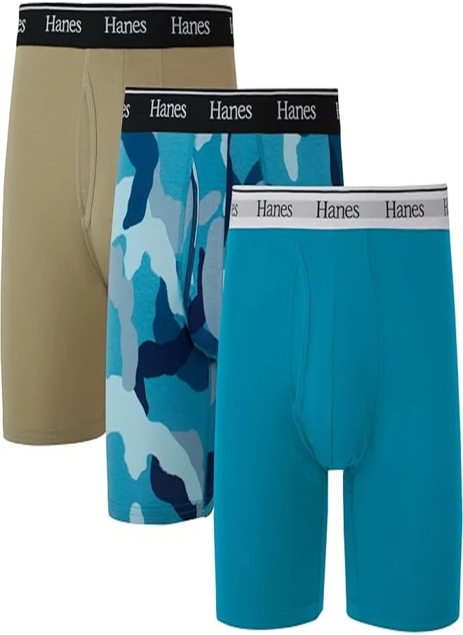 هينز Hanes Originals Men’s Boxer Briefs , Stretch Cotton Moisture-Wicking Underwear, Modern Fit Low Rise, Multipacks