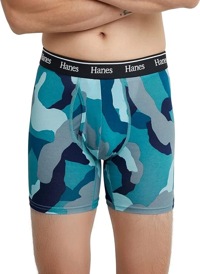Hanes Hanes Originals Men’s Boxer Briefs , Stretch Cotton Moisture-Wicking Underwear, Modern Fit Low Rise, Multipacks