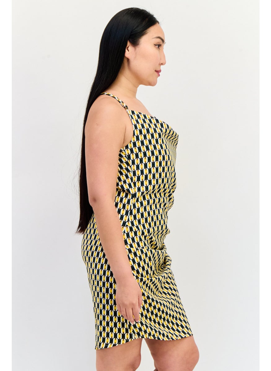 ONLY Women Abstract Print Mini Dress, Multi  - Image 3