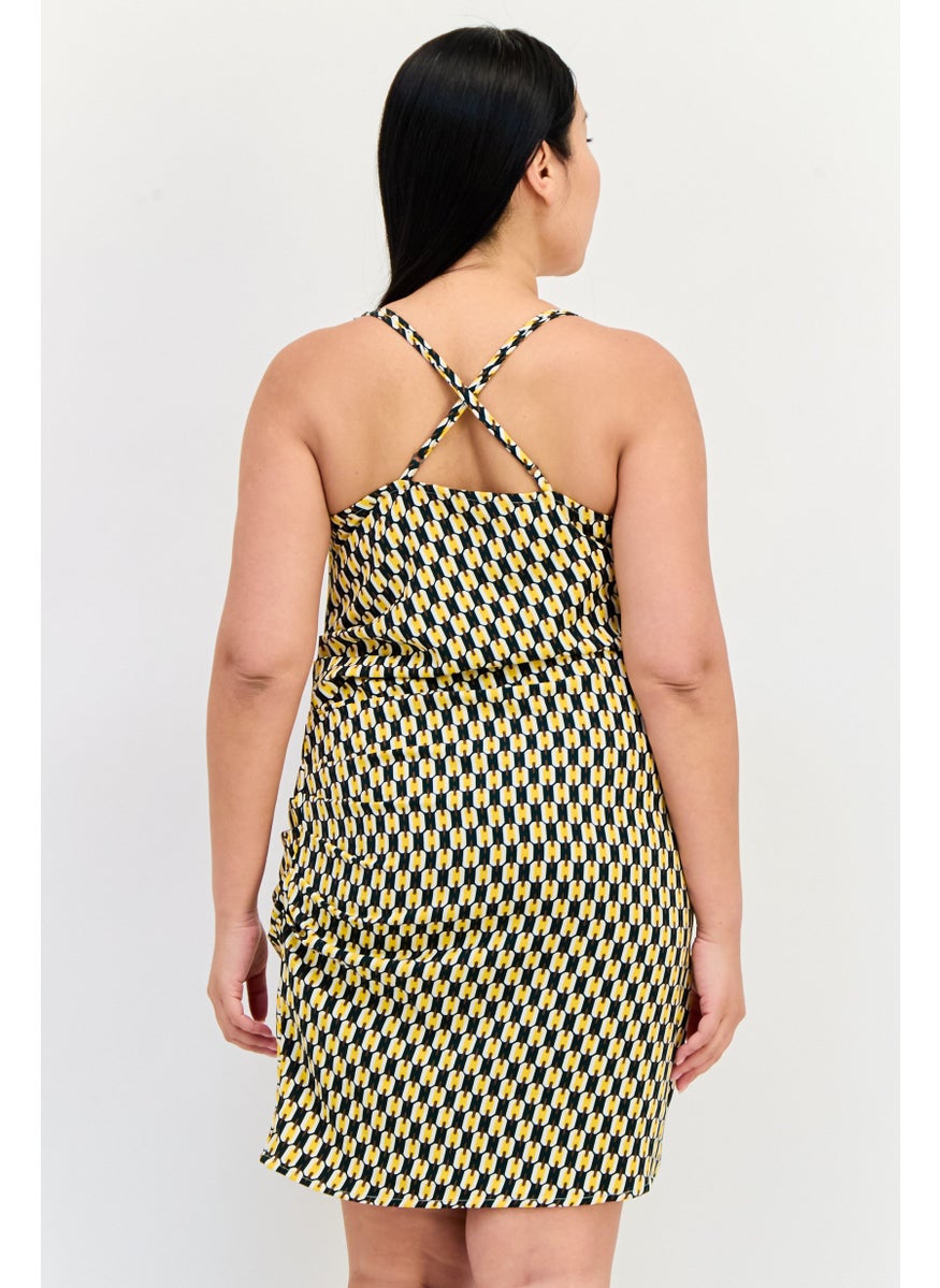 ONLY Women Abstract Print Mini Dress, Multi  - Image 2