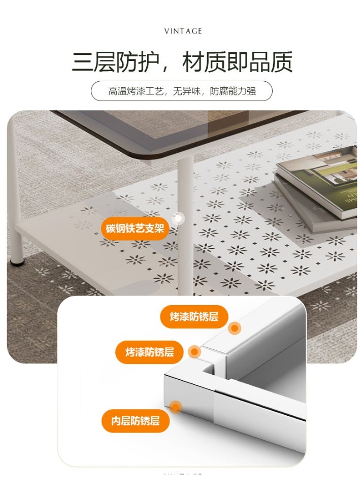 والالا طاولة جانبية مع مساحة تخزين ورف واحد للاستخدام في الردهة - Image 2