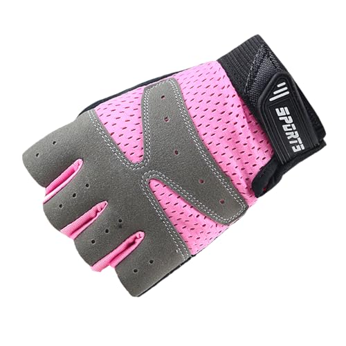 Miokkley Girls Fingerless Bike Gloves, Sport Gloves for 5-12 Year Girls Monkey Bars Rock Climbing Gloves Cycling Biking Fishing (Pink, Small for 5-8 Y) - Image 5