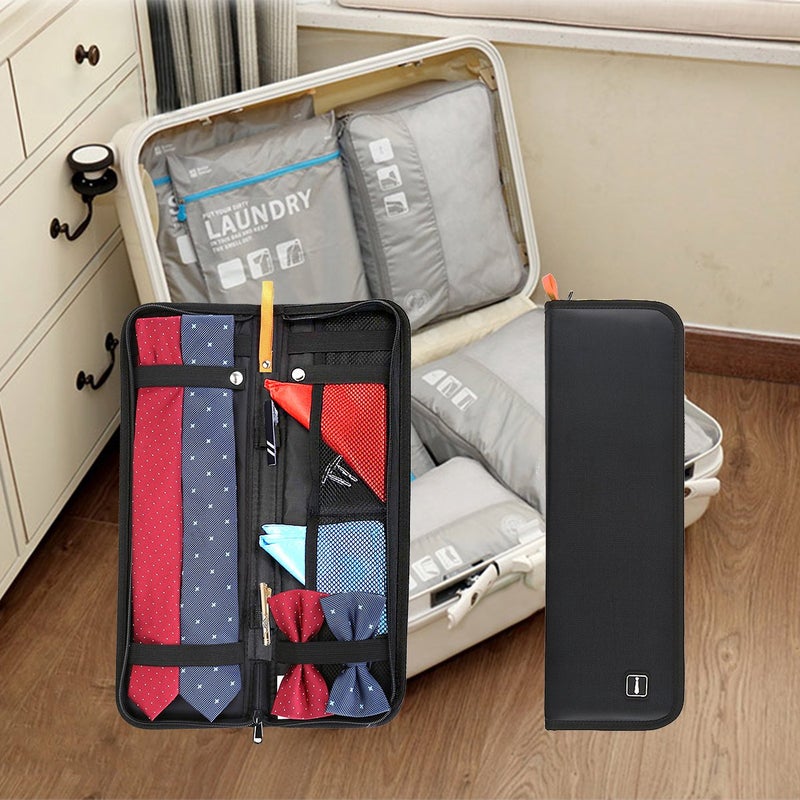 Hoshin Travel Tie Case, Cufflinks Necktie Storage Box Tie Holder Gift for Mens - Image 2