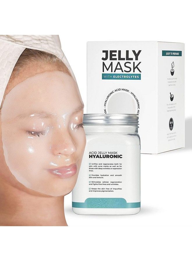 BRÜUN قناع هلامي هالورونيك بيليوف للعناية بالوجه 23 أونصة سائلة في وعاء مطاطي لعلاج من 30 إلى 35 علاج قناع جل مرطب للعناية بالبشرة لمجموعة سبا للرجال والنساء والبالغين - Image 2