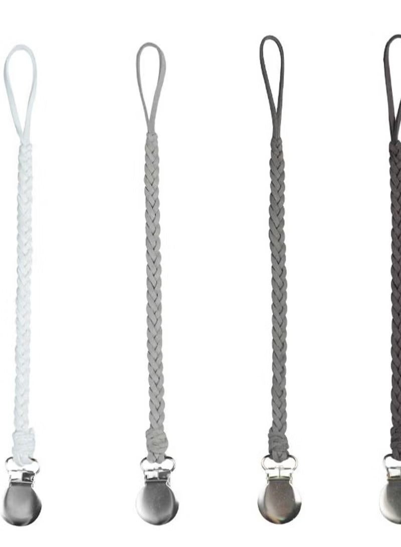 ORiTi 4-Piece Baby Stylish Handmade Material Comfortable Pacifier Holder Strap - Image 4