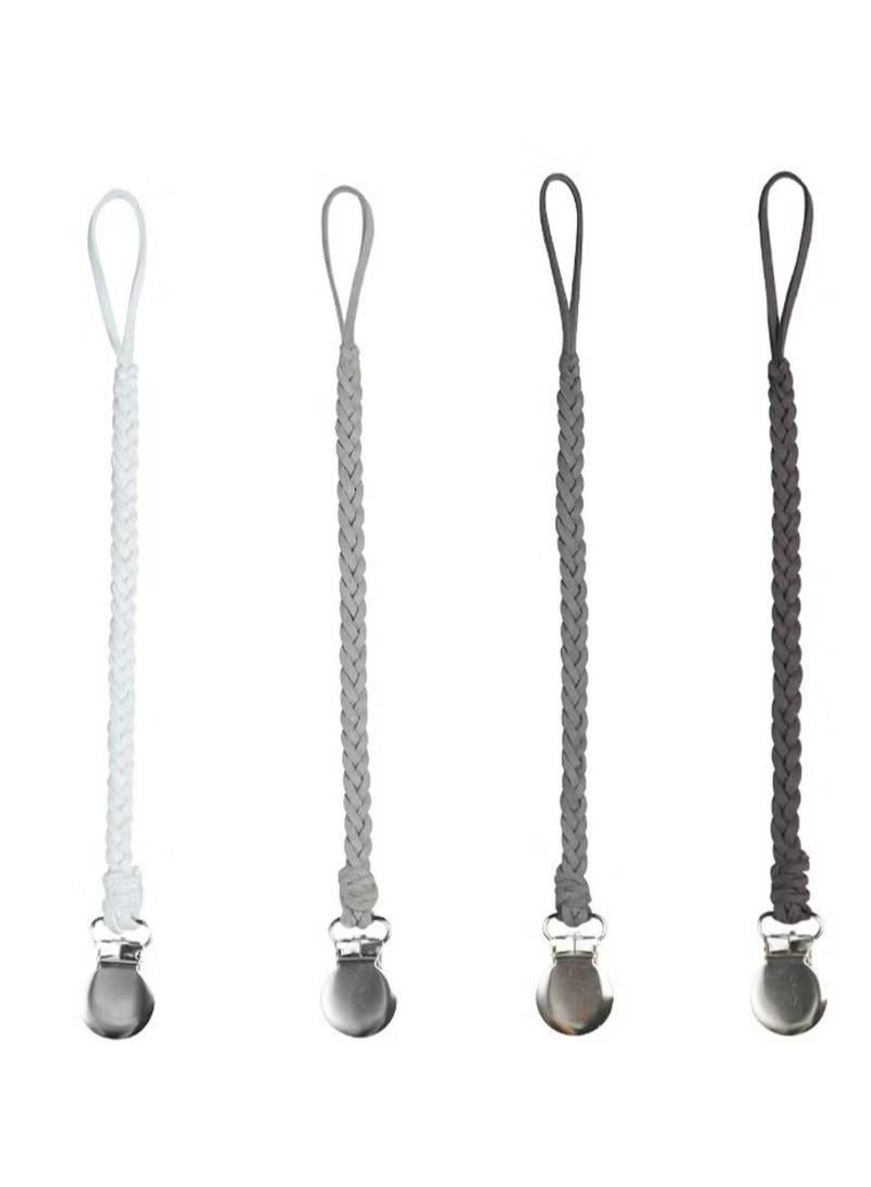 ORiTi 4-Piece Baby Stylish Handmade Material Comfortable Pacifier Holder Strap - Image 5