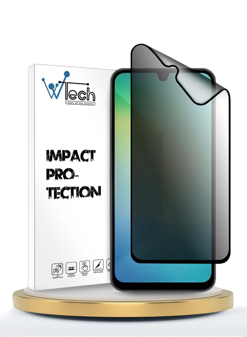 Wtech Samsung Galaxy A26 5G 2024 Premium Nano Ceramic Privacy Full Glue Full Cover Matte Flexible Screen Protector - Clear/Black - Image 1