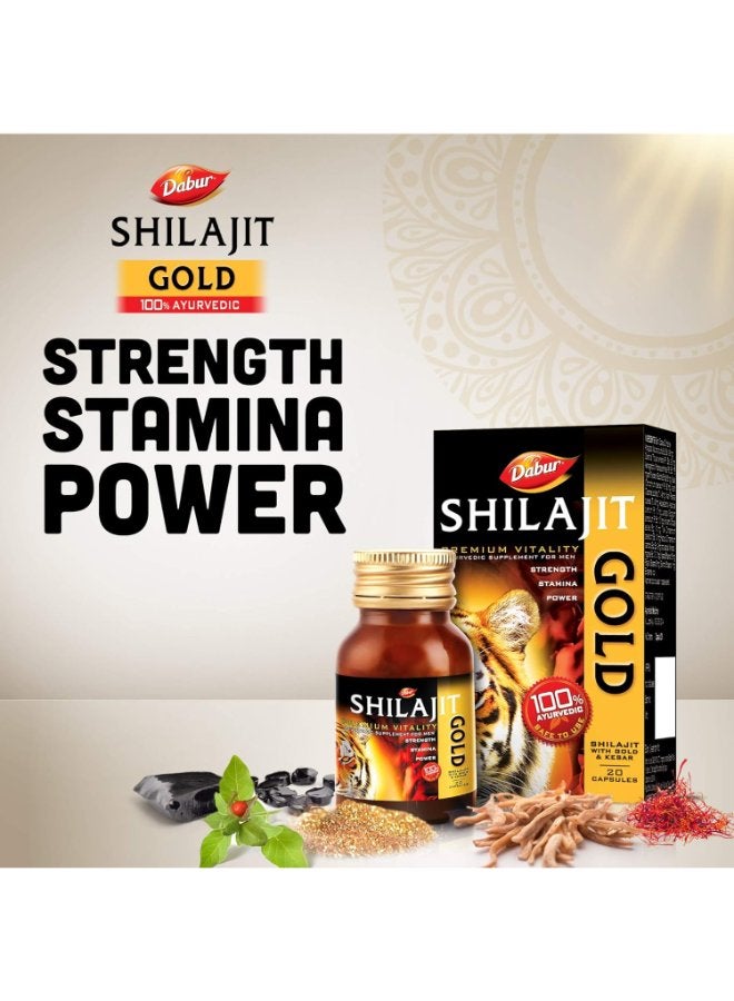 Dabur كبسولات شيلاجيت جولد 20 عدد - Image 2