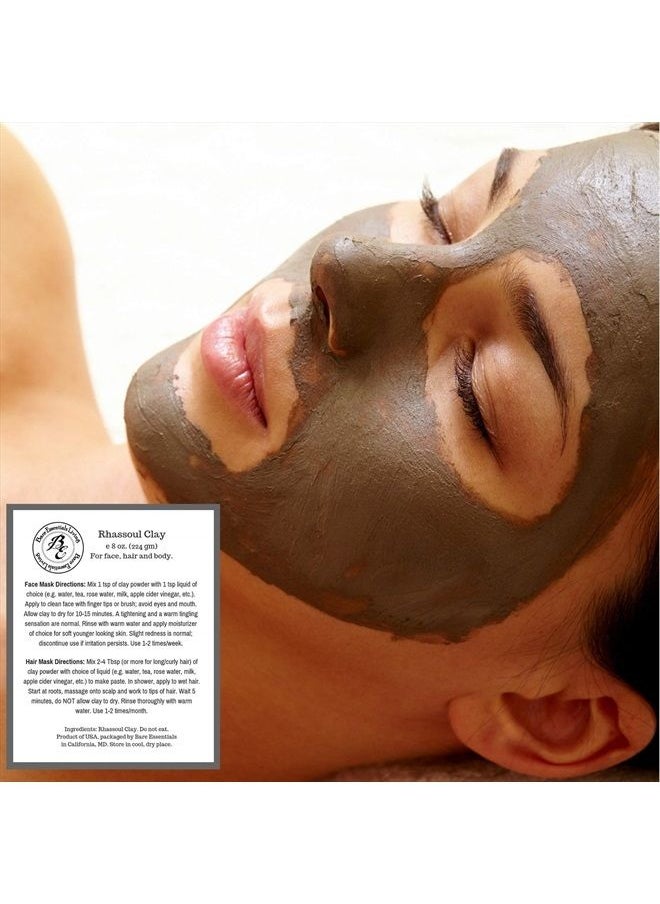 HalalEveryDay Bentonite (Indian Healing) | Moroccan (Red-Rhassoul) | European (French-Green) Clay Powder - 3 Pack / Multipack Set For Making Clay Mud Masks For Skin, Hair & Face - by HalalEveryday  - Image 4
