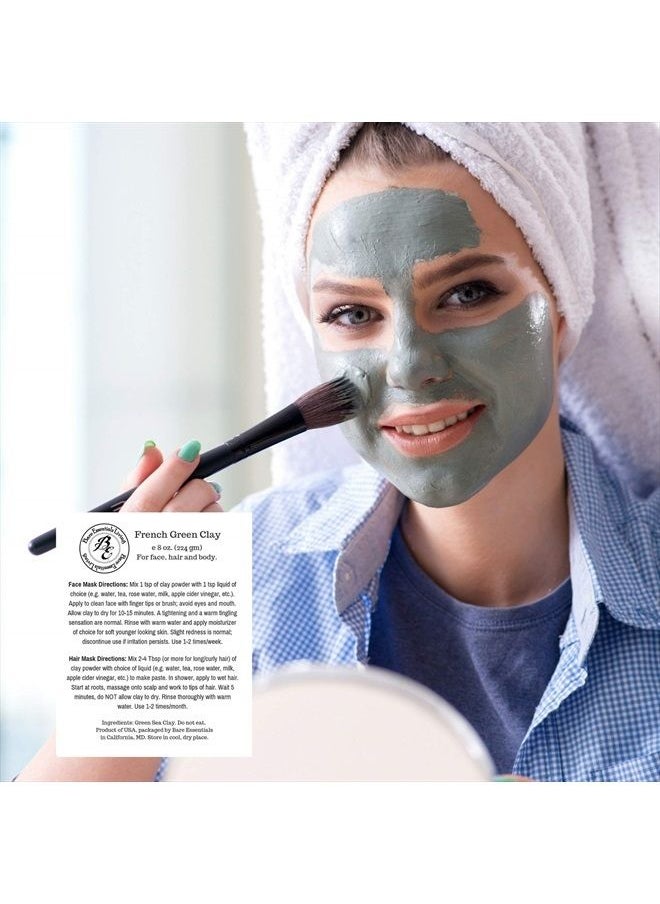 HalalEveryDay Bentonite (Indian Healing) | Moroccan (Red-Rhassoul) | European (French-Green) Clay Powder - 3 Pack / Multipack Set For Making Clay Mud Masks For Skin, Hair & Face - by HalalEveryday  - Image 5