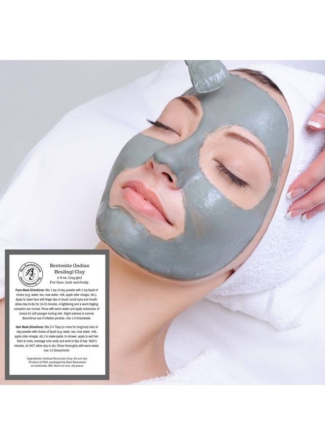 HalalEveryDay Bentonite (Indian Healing) | Moroccan (Red-Rhassoul) | European (French-Green) Clay Powder - 3 Pack / Multipack Set For Making Clay Mud Masks For Skin, Hair & Face - by HalalEveryday  - Image 3