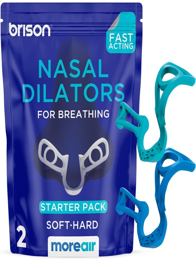 Brison Nasal Dilators - Nose Vents Opener for Better Breathing and Adults for Sleep and Activity Improves Airflow - 2pcs Soft-Hard - Image 1