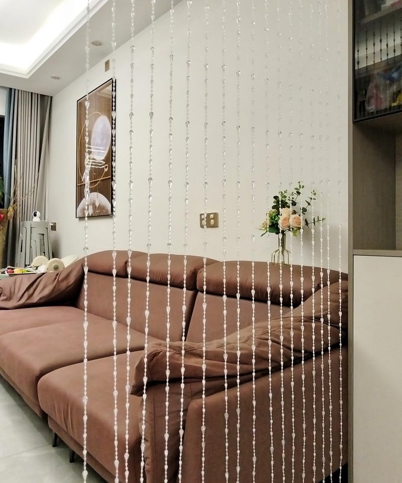ave split Beaded Curtain Doorways Acrylic Hanging Door Beads String Curtains Tassel Room Divider Screen Decor for Doorway Window Living Room Wedding (042clear, 39 inch x 78.7 inch), ES042 - Image 5