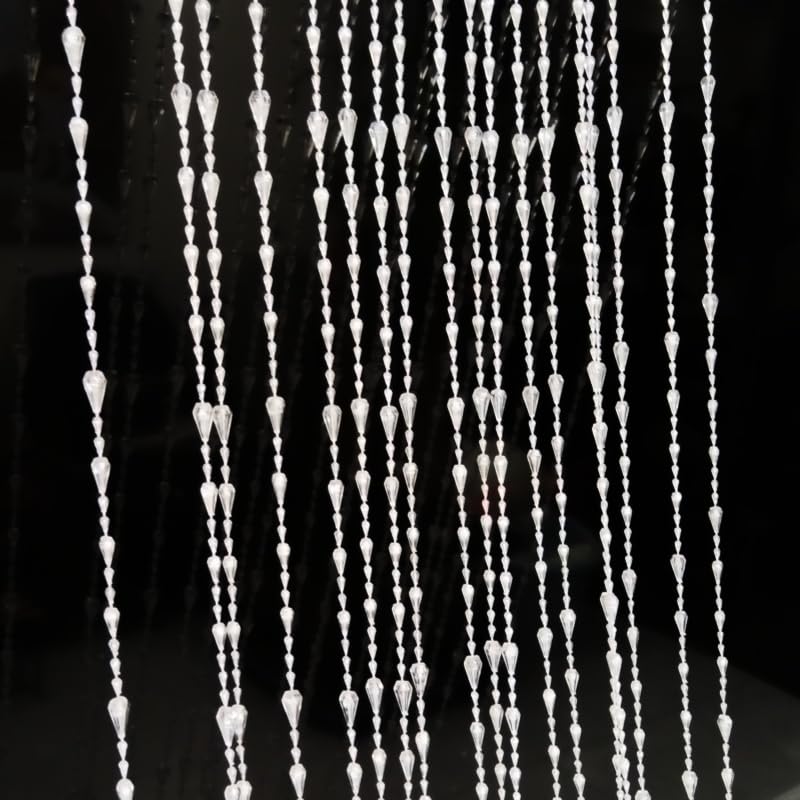 ave split Beaded Curtain Doorways Acrylic Hanging Door Beads String Curtains Tassel Room Divider Screen Decor for Doorway Window Living Room Wedding (042clear, 39 inch x 78.7 inch), ES042 - Image 3