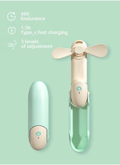 Fazza Mini Handheld Fan, Portable Personal Fans, USB Rechargeable Handheld Fan Small Electric Fan for Girls/Women/Kids Outdoor Travel, for Office  - Image 1