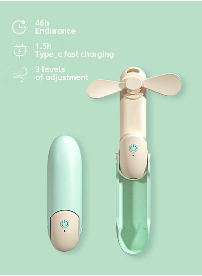 Fazza Mini Handheld Fan, Portable Personal Fans, USB Rechargeable Handheld Fan Small Electric Fan for Girls/Women/Kids Outdoor Travel, for Office  - Image 1