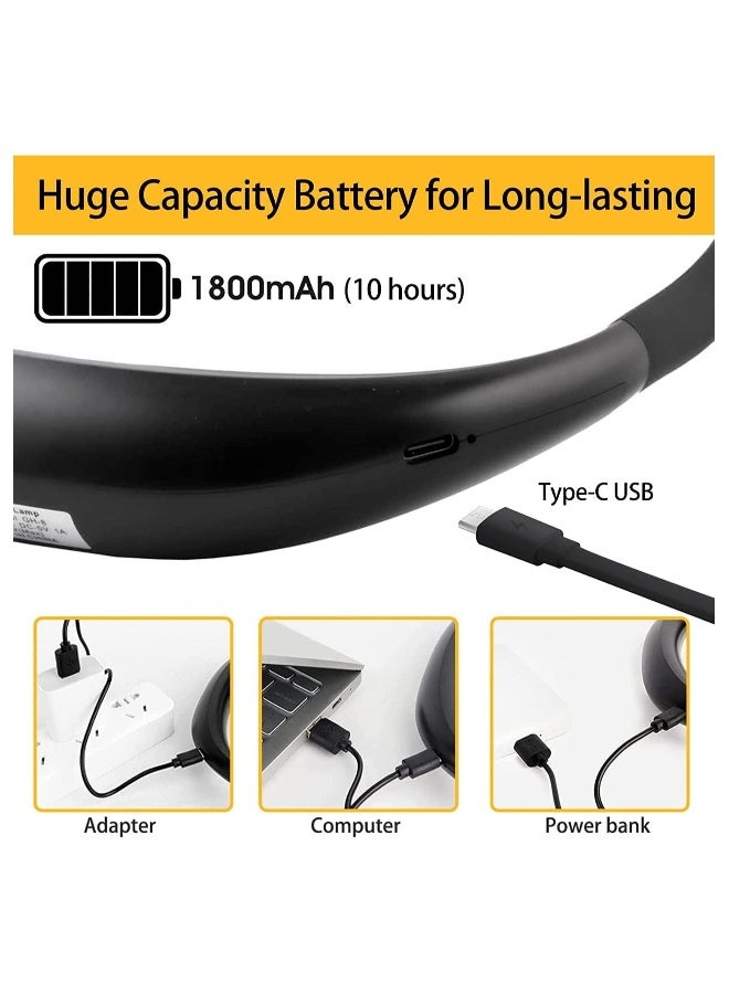 LED Hands Free Adjustable Bendable Lamp 3 Color Temperatures Lightweight Reading Lights for Books in Bed Black - Image 4