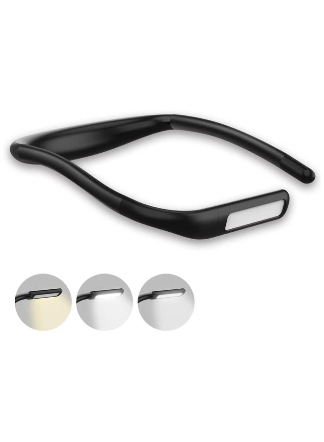 LED Hands Free Adjustable Bendable Lamp 3 Color Temperatures Lightweight Reading Lights for Books in Bed Black - Image 2
