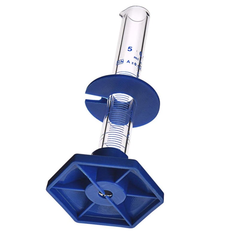 Qesdaoxu Thick Glass Graduated Cylinder Measuring Liquid Lab Cylinders with Anti-falling Plastic Base and Bumper Guards (glass, 5ML) - Image 4