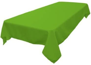 LA Linen Polyester Poplin Washable Rectangular Tablecloth, Stain and Wrinkle Resistant Table Cover 60x102, Fabric Table Cloth for Dinning, Kitchen, Party, Holiday 60 by 102-Inch, Lime 60 in x 102 in - Image 2