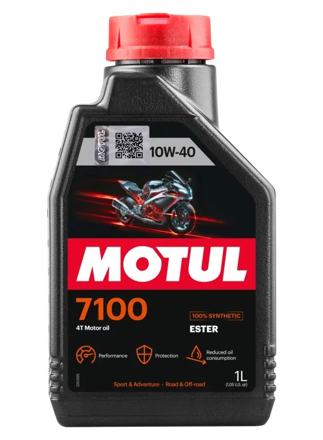 Motul 7100 10W-40 4T Engine Oil – 1 Liter - Image 1