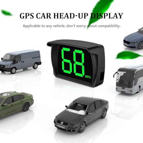 AZIJYV GPS Speedometer Digital Speedometer Cars Heads Up Display Y03 with Speed, Automatic Light Sensing, MPH Speedometer Plug and Play Applicable to All Cars - Image 3