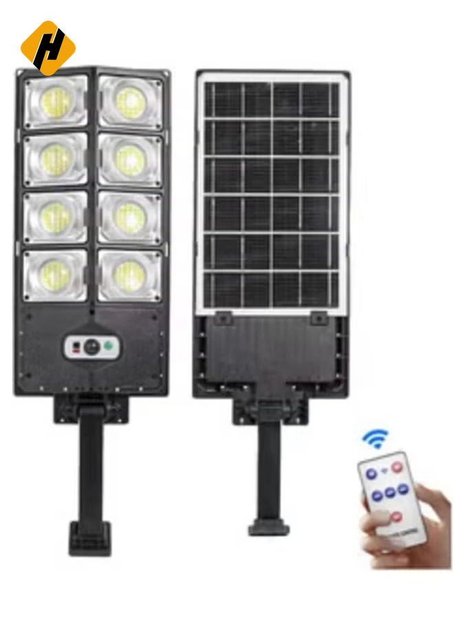 HuHa Solar Street Lights with Remote Control – Outdoor Dusk to Dawn Flood Lights for Enhanced Illumination  - Image 1