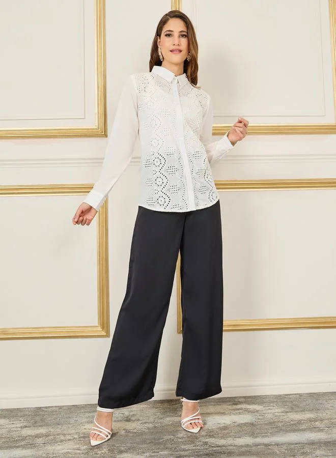 Styli Cotton Schiffli Regular Fit Shirt