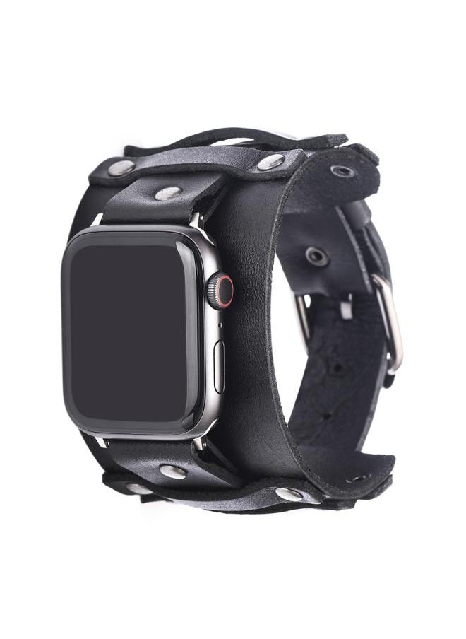 Generic - Hot Apple Strap Iwatch Smart Watch Accessories Leather Punk Strap All-match Premium Sense - Image 1