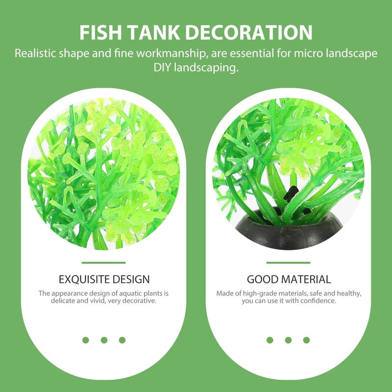 20pcs Artificial Aquarium Plants Plastic Betta Leaf Decorations Small Fish Tank Accessories - Image 5