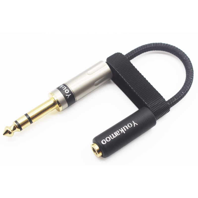 Youkamoo 1/4" TRS 6.35mm Male to 4.4mm Balanced Female Headphone Adapter Cable, 6.35mm to 4.4mm Earphone Cable - Image 1