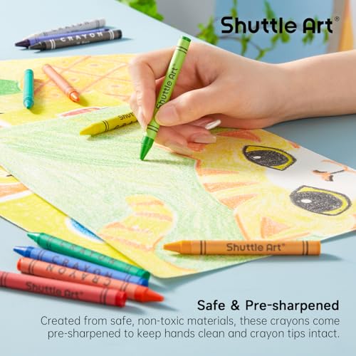 Shuttle Art Crayon Bulk Class Pack - 720 Count, 18 Assorted Colors with 40 Crayons per Color, Non-Toxic Bulk Crayon School Supplies for Teachers and Kids Arts & Crafts Supplies - Image 4