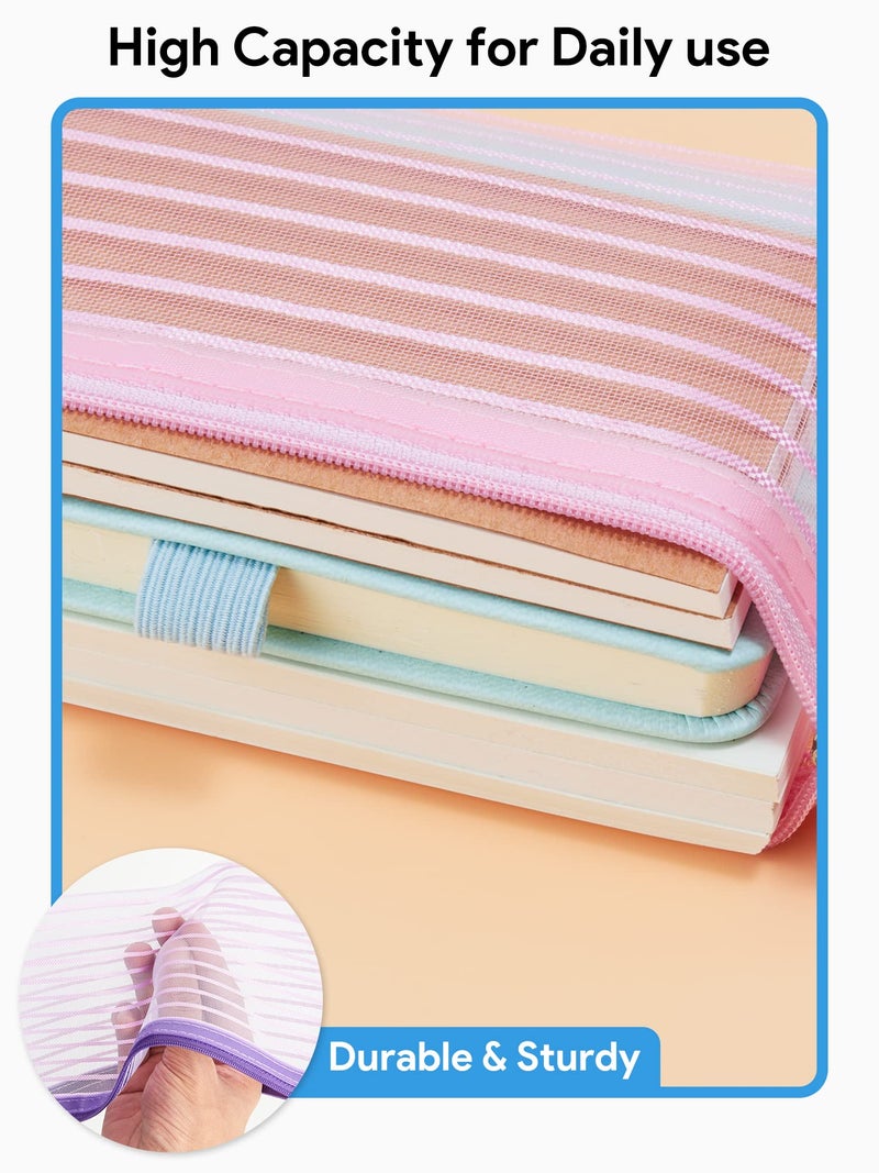JARLINK 40 Pack 10 Colors Zipper Mesh Pouch, Storage Pencil Pouches, Multipurpose Pencil Pouch Bulk for School and Office Supplies, Cosmetics Travel Accessories, Multicolor - Image 5