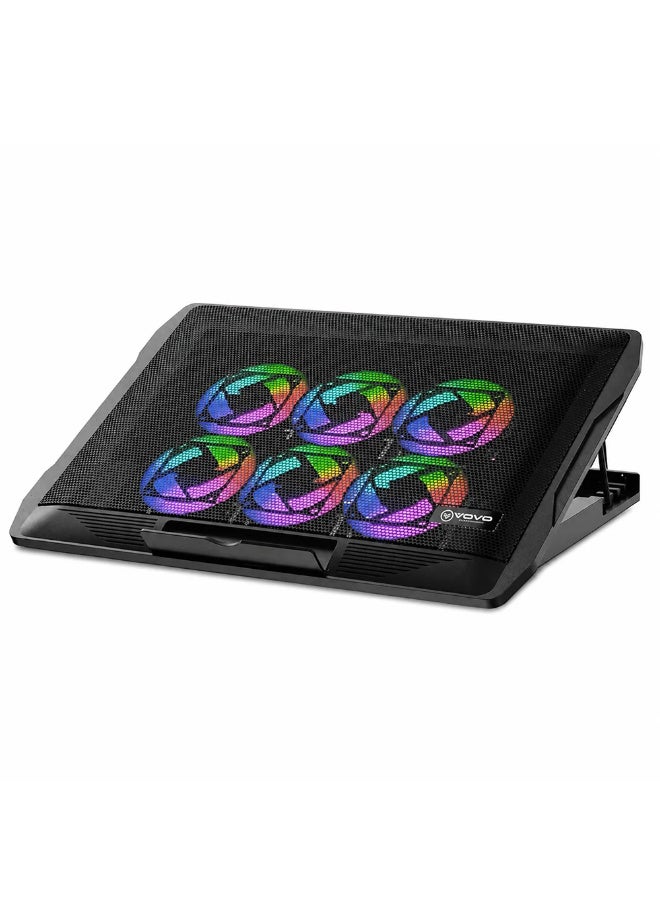 فوفو Vovo Rgb 6 Fans Cooling Pad