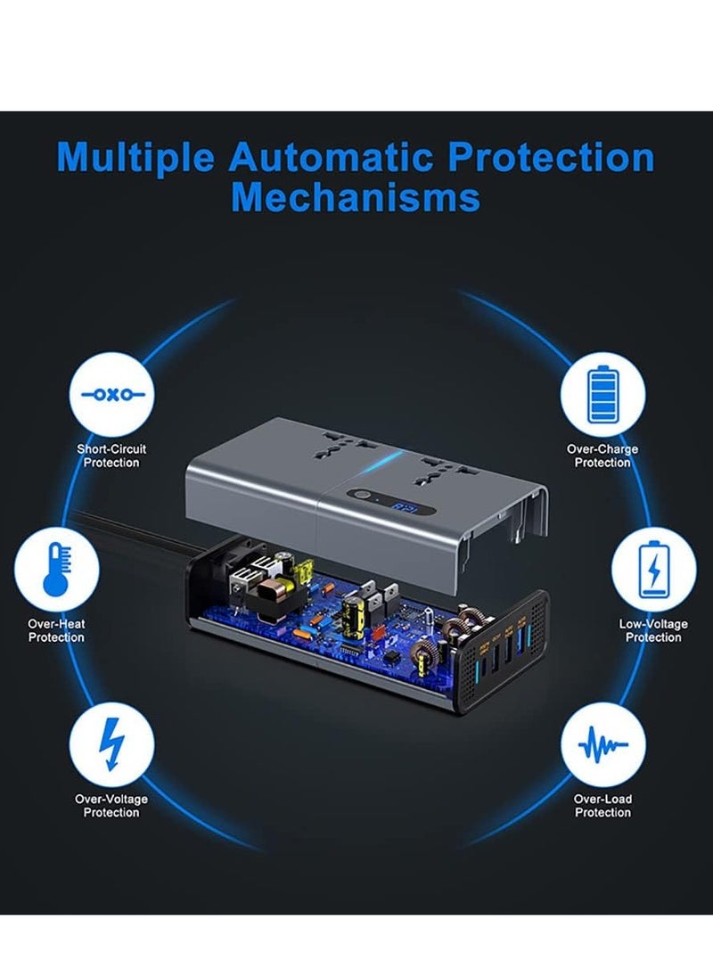 ELTRAZONE - Compact 200W DC to AC Car Inverter – Multi-Port Charging Solution for Vehicles - Image 1