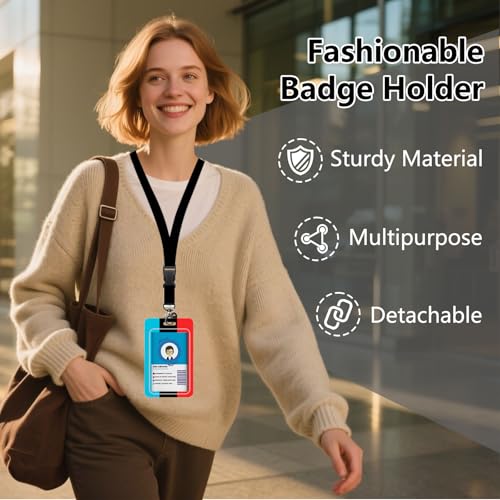 NIWPKDCE Gamepad Badge Holder with Boys Lanyard, Game Controller ID Badge Holder with Retractable Reel Clip and Keychain, Gamer Vertical Identity Card Cover Case Protector for Gaming Lovers - Image 5