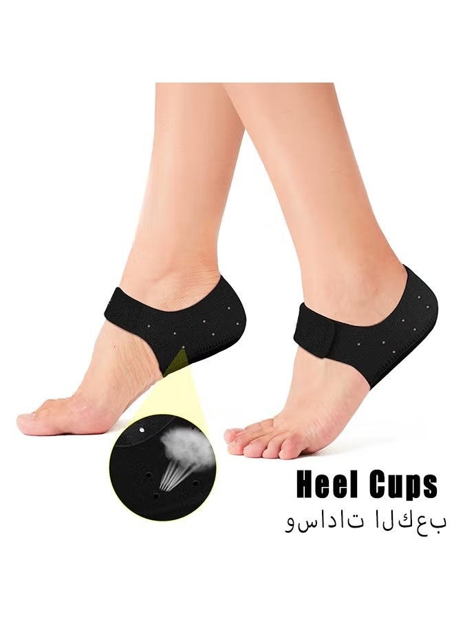 Bincoo Plantar Fasciitis Gel Heel Protectors Heel Cups for Women Men Heels Spur Pain Relief Heel Inserts Pads for Achilles Tendonitis Dry Cracked Heel Support Cushion L - Image 1