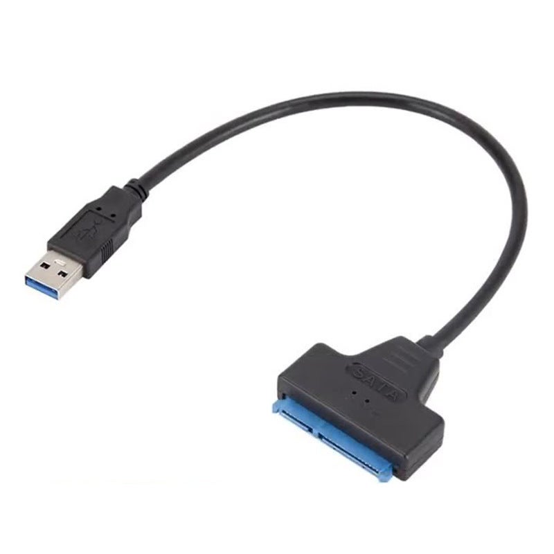 كابل SATA USB 3.0: كابل محرك أبيض أسود بحجم 2.5 بوصة - محول سريع لنقل البيانات SATA SSD HDD للتوصيل بالتخزين الخارجي - Image 5