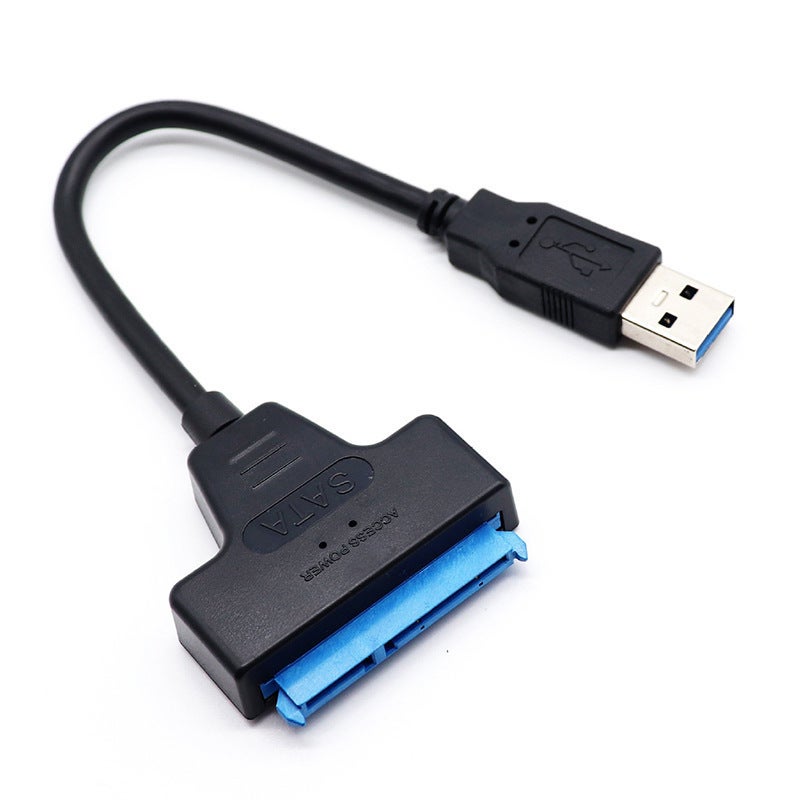 كابل SATA USB 3.0: كابل محرك أبيض أسود بحجم 2.5 بوصة - محول سريع لنقل البيانات SATA SSD HDD للتوصيل بالتخزين الخارجي - Image 2