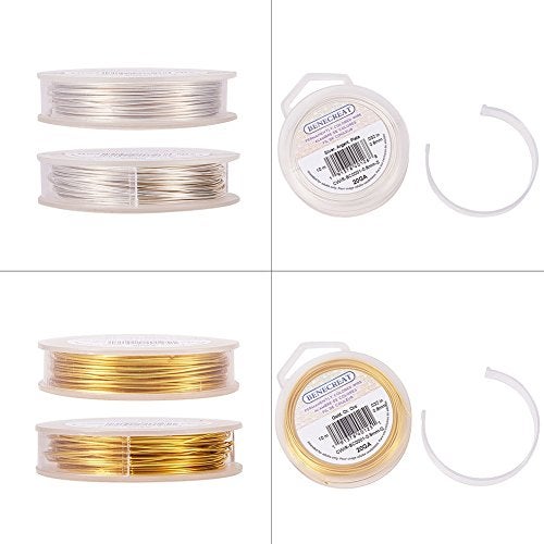 BENECREAT 2 Rolls 20Gauge Tarnish Resistant SilverGold Coil Wire 66Feet22Yard in Total - Image 3