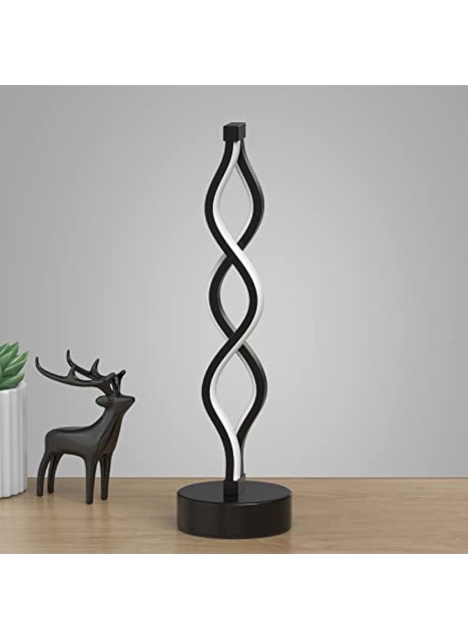 Arabest Spiral LED Table Lamp Black, Dimmable Metallic Bedside Lamp with Touch Controller, 3 Colour Temperature, 15.8 Inch Height, Decorative Lamp for Home, Living Room - Image 2