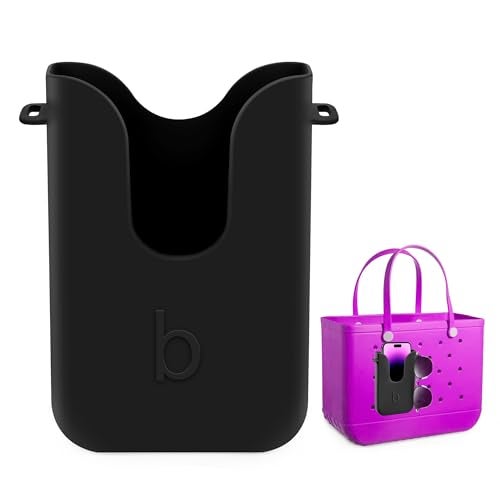 BestStone Silicone Phone Holder for Bogg Bags, Compatible Phone Case Attachment, Beach Tote Bag Accessory – Ideal Holder for Bogg & Similar Beach Bags (Black) - Image 1